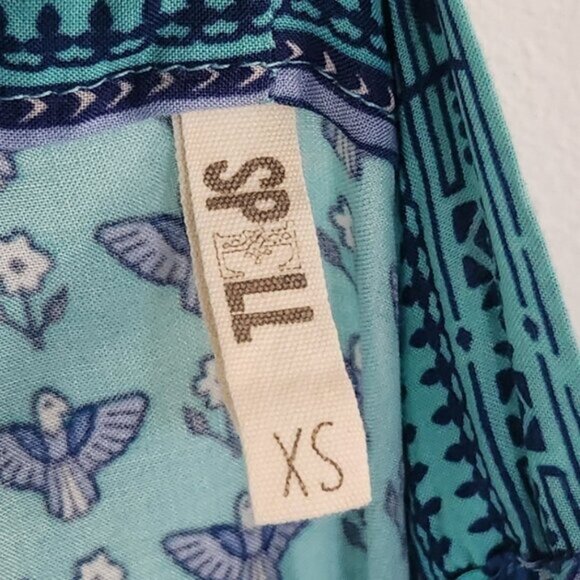 Spell & the Gypsy Collective Sunset Road Wrap Skirt Aqua XS b35 - Picture 10 of 14